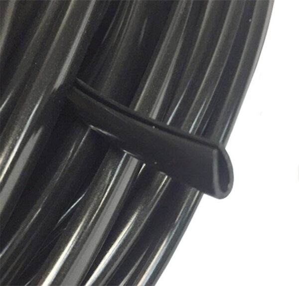 Burlete PVC Flexible Negro sin adhesivo 7,8x5,7mm - Imagen 3