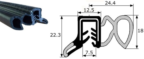 Goma Estanqueidad de Puerta 24,4x22,3 - Imagen 4