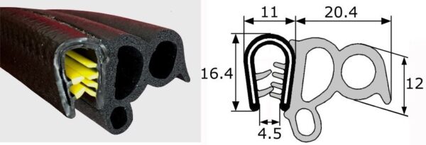 Goma Estanqueidad de Puerta 31,4x16,4 - Imagen 4