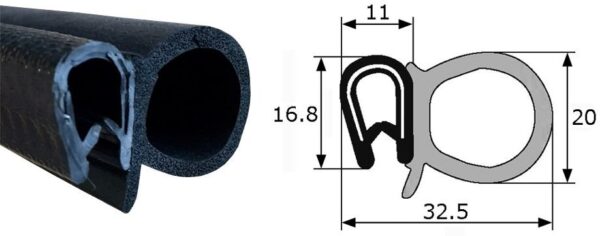 Goma Estanqueidad de Puerta 32,5x20 - Imagen 5