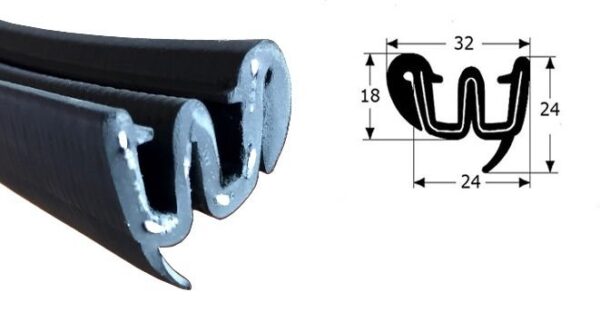 Guía Cristal Ventanilla Corredera Citroen Dyane Renault R4F6 Seat Trans - Imagen 4